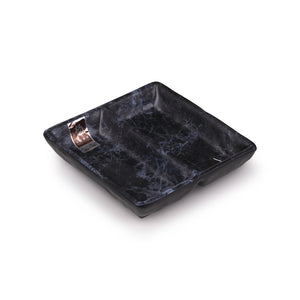 5.5 Inch Blue Marble Melamine 2 Compartment Sauce Dish WT639LW