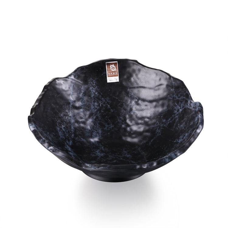 9 Inch Blue Marble Melamine Irregular Bowl YG140067LW