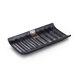 7.5 Inch Blue Marble Rectangular Melamine Sushi Plate YG140089LW