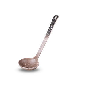 Yellow and White Spot Melamine Long Handle Spoon WTS117DH