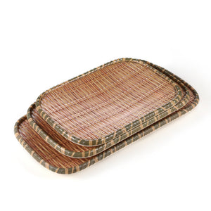 10 Inch Bamboo Rectangular Melamine Plates 1371110CZB