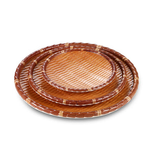 7 Inch Bamboo Round Melamine Plates Set 1380907KZB