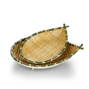 8.7 Inch Bamboo Drop Shape Melamine Plates JM181007CZB
