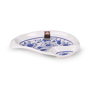 8.5 Inch Flower Design Irregular Melamine Divided Plate 71085LMD
