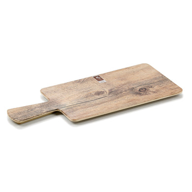 16.5 Inch Wooden Rectangular Melamine Tray with Handle JM16003MW11ZG