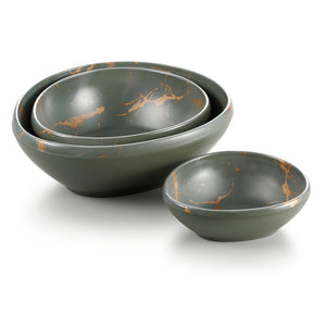 6.5 Inch Flower Design Green Melamine Bowls 27004QJ