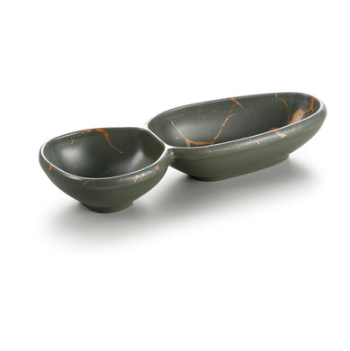 11.2 Inch Flower Design 2 Compartment Melamine Bowl 27007QJ