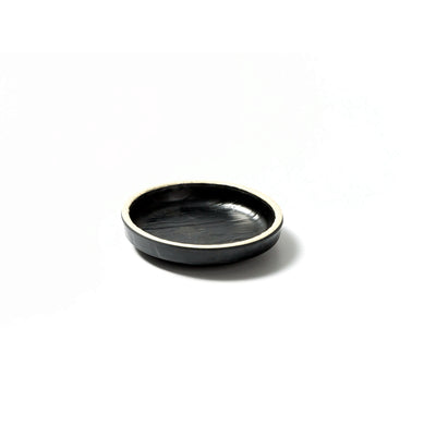 3.5 Inch Black with White Rim Melamine Small Round Bowl DAA430035BBH