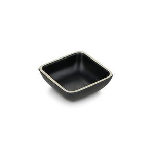 3 Inch Korean Black and White Melamine Square Sauce Dish DAA700030BBH