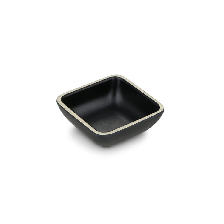 3 Inch Korean Black and White Melamine Square Sauce Dish DAA700030BBH