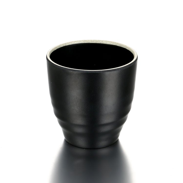 3 Inch Black with White Rim Melamine Drink Cup JW2024BBH