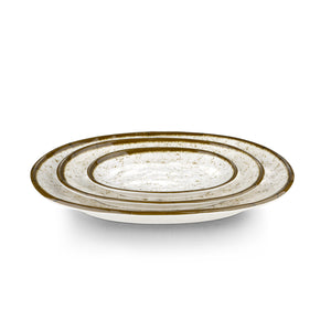 8.1 Inch Green Rim Melamine Oval Plates Y3508YLC