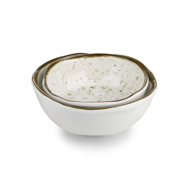 5.3 Inch Green Rim Melamine Bowls Y4002YLC