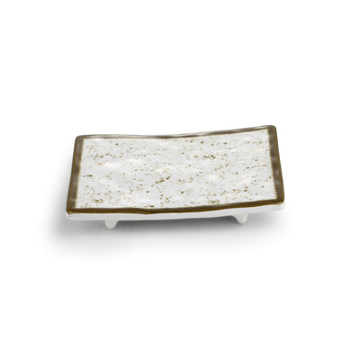 5 Inch Green Rim Melamine Small Tray Y6001YLC