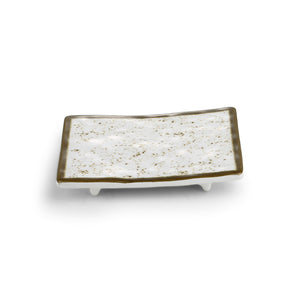 5 Inch Green Rim Melamine Small Tray Y6001YLC