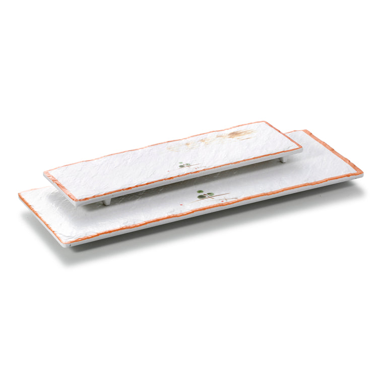 12 Inch Autumn Leaf Rectangular Melamine Flat Plates JM16901YYZQ