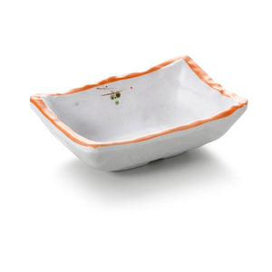 3.7 Inch Orange Rim Melamine Rectangular Sauce Dish JM169111YYZQ