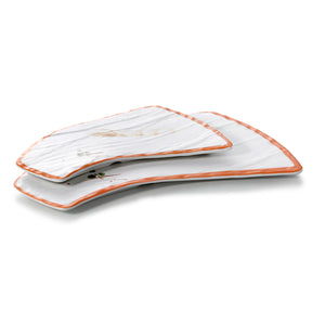 16.1 Inch Orange Rim Irregular Melamine Sushi Plates JM16931YYZQ