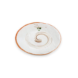 7 Inch Orange Rim Melamine Cake Plate JM16946YYZQ