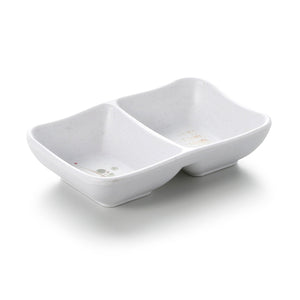 Orange Rim Melamine 2 Compartment Sauce Dish JWT59YYZQ