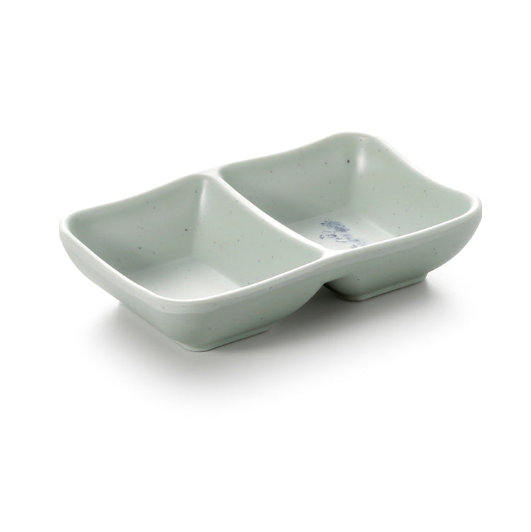 Blue Melamine 2 Compartment Sauce Dish JWT59YYJN