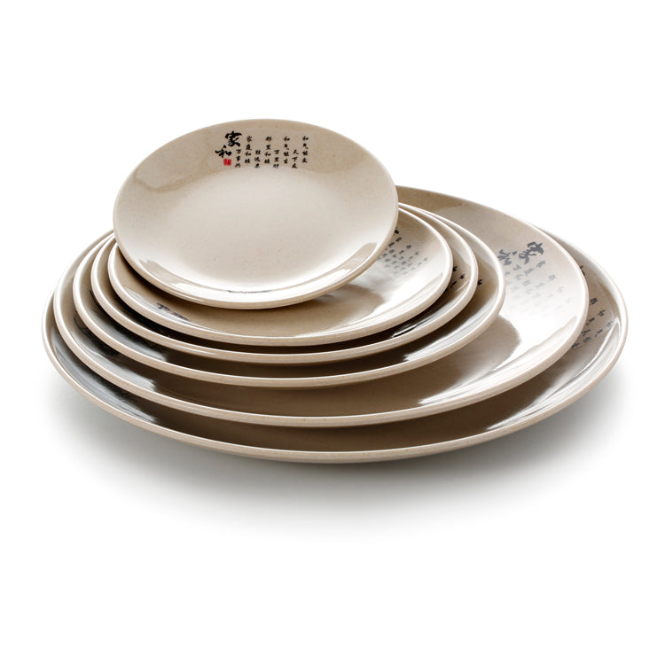 6 Inch Traditional Chinese Round Melamine Flat Plates 006NNYY