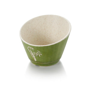 6.7 Inch Green Bamboo Color Melamine Oblique Bowl 19006QSCZ