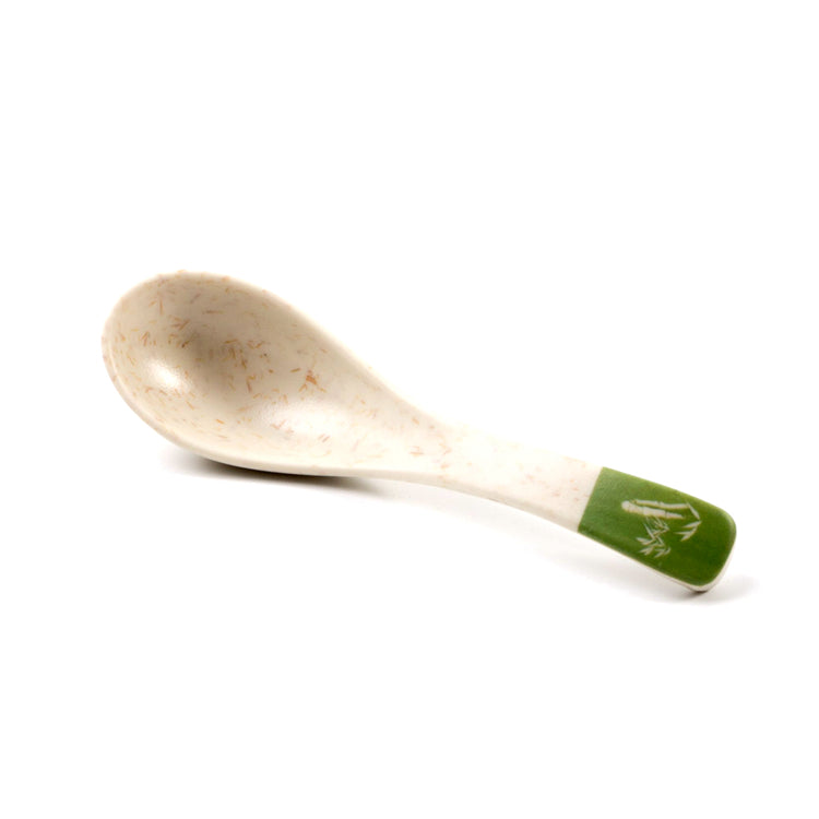 Green and White Melamine Spoon WTS09C9QSCZ
