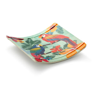 8 Inch Arc-Shaped Melamine Snack Plate 19010HNZC