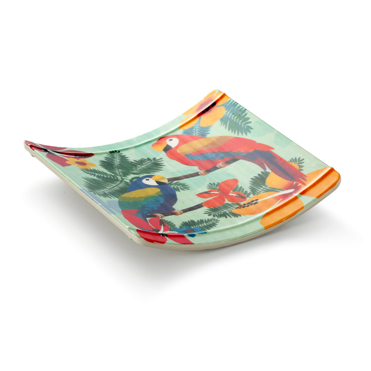 8 Inch Arc-Shaped Melamine Snack Plate 19010HNZC