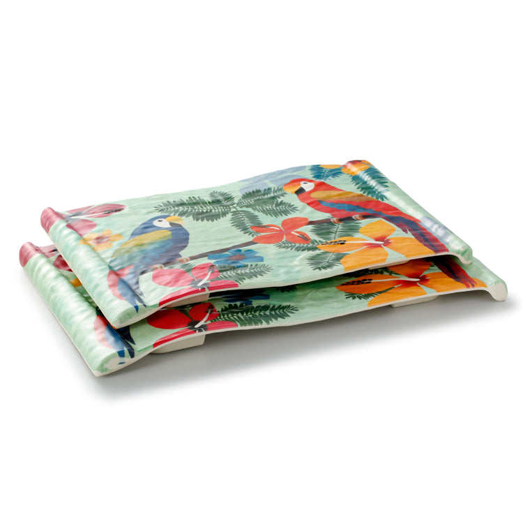 14.4 Inch Colorful Rectangular Melamine Food Tray 19011HNZC
