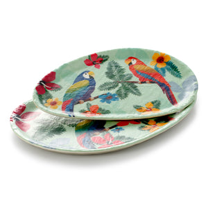 9.8 Inch Colorful Oval Melamine Restaurant Plate JM16919HNZC