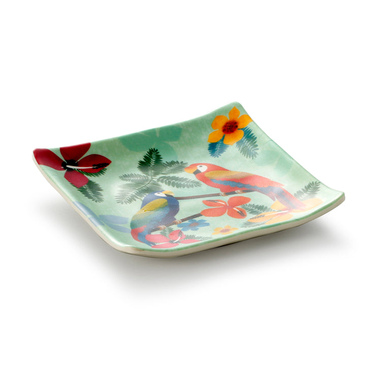 6 Inch Colorful Square Melamine Food Plate WT4415HNZC