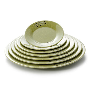 6 Inch Green Flower Round Melamine Charger Plates 64006XCJ