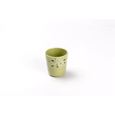 3.1 Inch Green Flower Melamine Non Slip Cup 73032XCJ