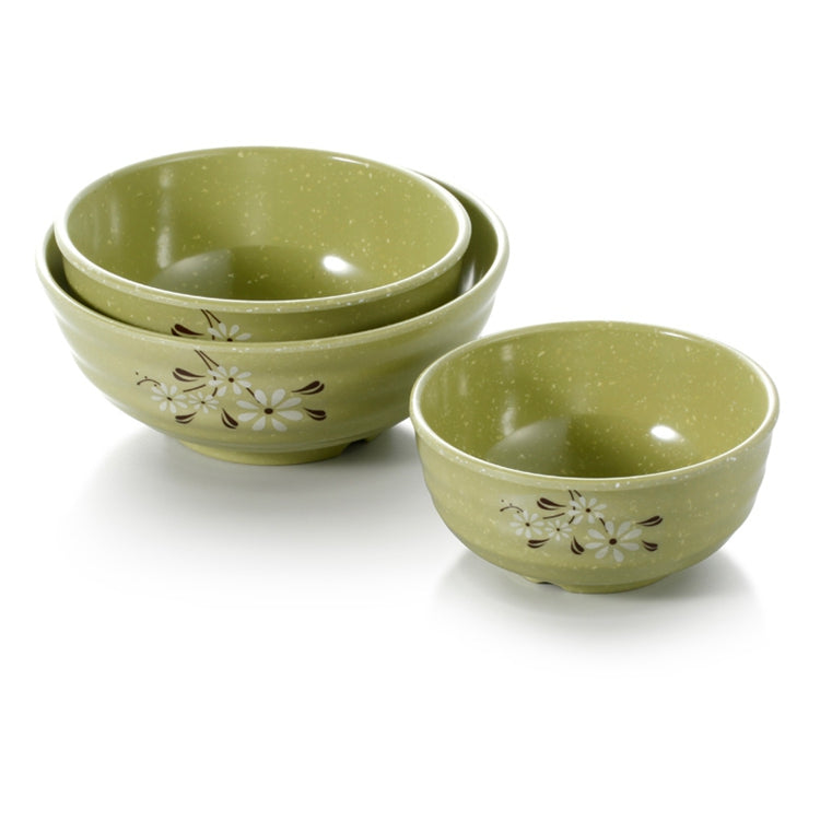 7.87 Inch Green Flower Melamine Non Slip Bowls 91008XCJ