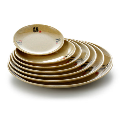 6 Inch Yellow Round Melamine Dinner Plates 60006CSF