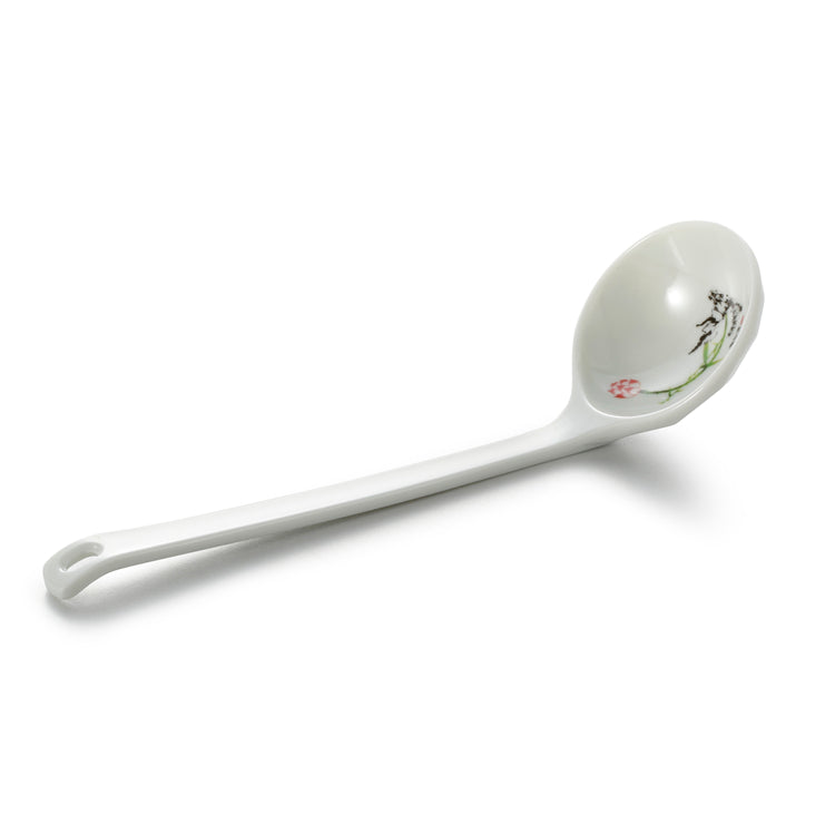 Lotus Pattern Melamine Long Handle Soup Spoon 1073117HTYS