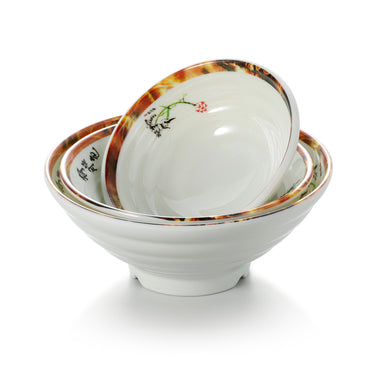 6 Inch Lotus Pattern Round Melamine Non Slip Bowls 536H1006LHTYS