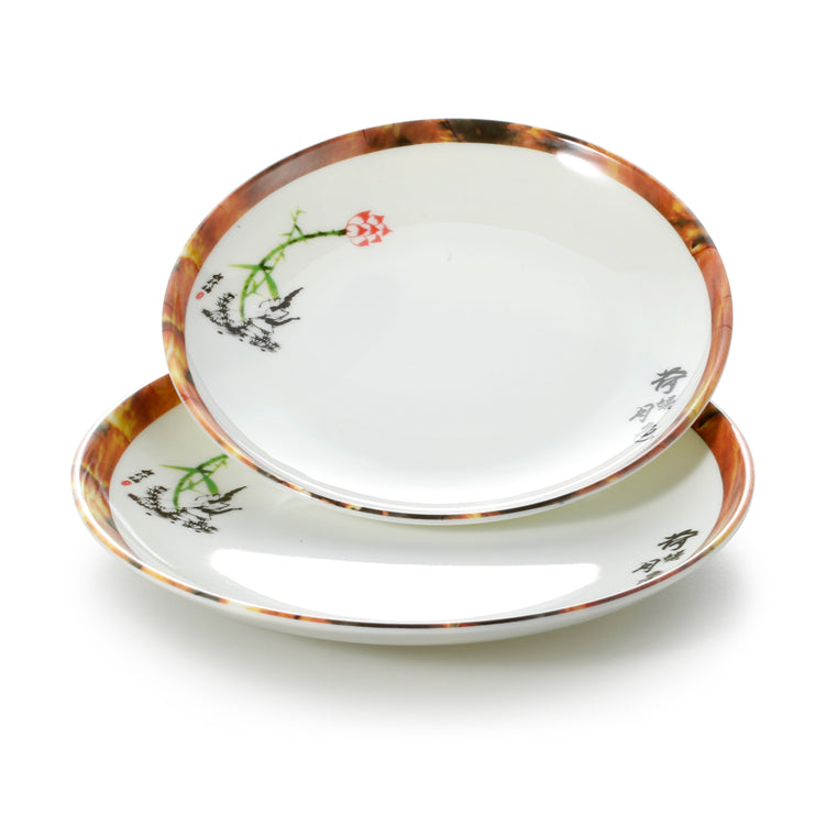 6 Inch Lotus Pattern Melamine Round Plates 60006HTYS