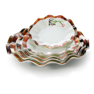 6.5 Inch Lotus Pattern Melamine Irregular Plates 62007HTYS
