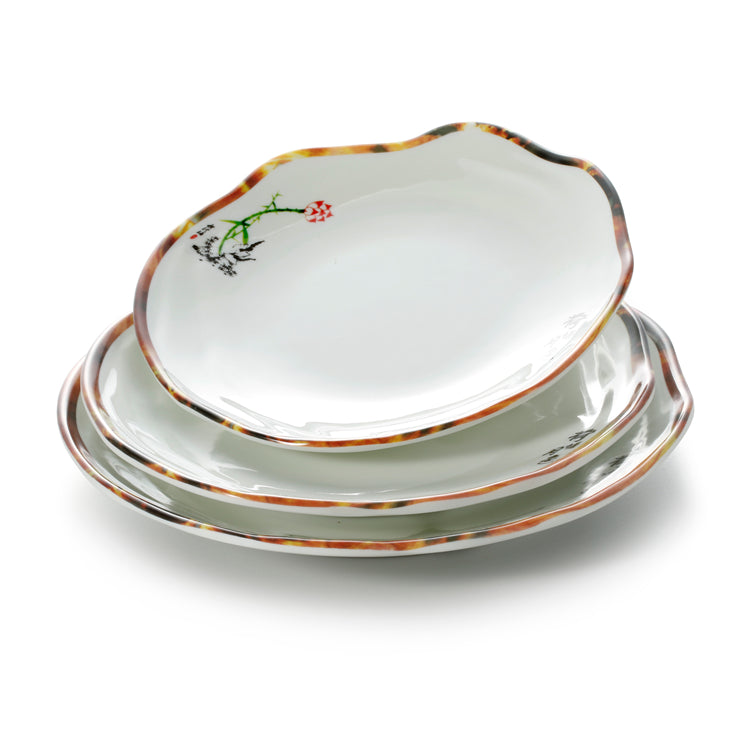 9.6 Inch Lotus Pattern Melamine Roun Plates YJ097HTYS