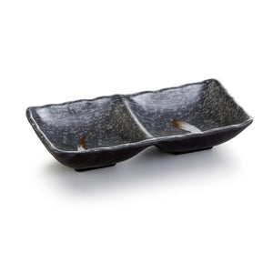 7 Inch Divided Melamine Serving Sauce Dish 167PM