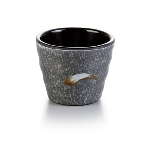 3.3 Inch Black with White Spot Melamine Non Slip Cup 2033PM