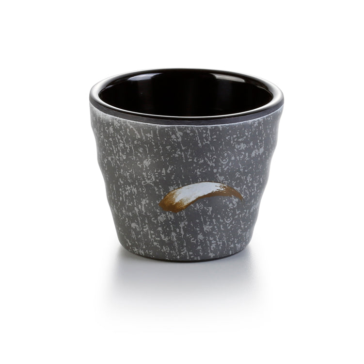 3.3 Inch Black with White Spot Melamine Non Slip Cup 2033PM