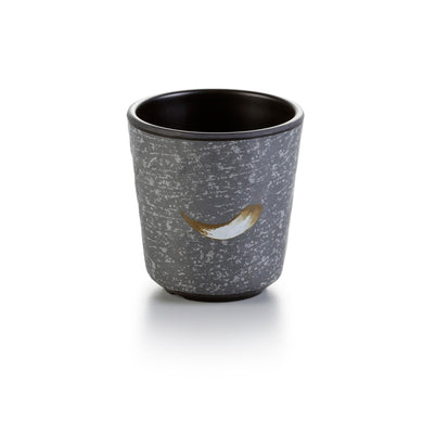 3 Inch Black with White Spot Melamine Cup JM169122PM