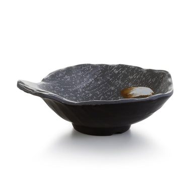 5.7 Inch Black Irregular Melamine Single Ear Bowl JM16989PM