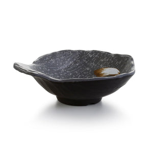 5.7 Inch Black Irregular Melamine Single Ear Bowl JM16989PM