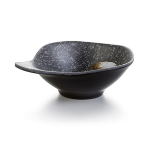 5.5 Inch Black with White Spot Melamine Irregular Bowl YG140112PM