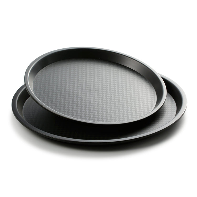 Black Round Plastic Serving Trays JB1200TPHS